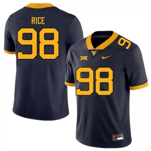 Men's West Virginia Mountaineers NCAA #98 Cam Rice Navy Authentic Nike Stitched College Football Jersey AB15U50IS